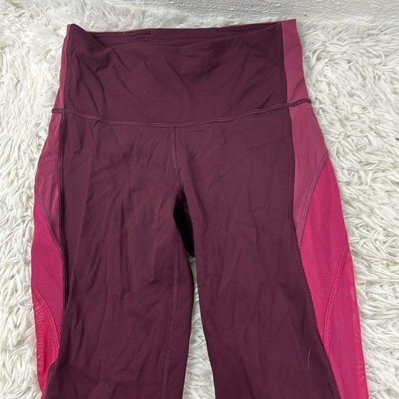 🔥$SALE$🔥 Lululemon Colour Me Ombre Crop 21" Dark Adobe Blush Berry Violet Red - Picture 2 of 5